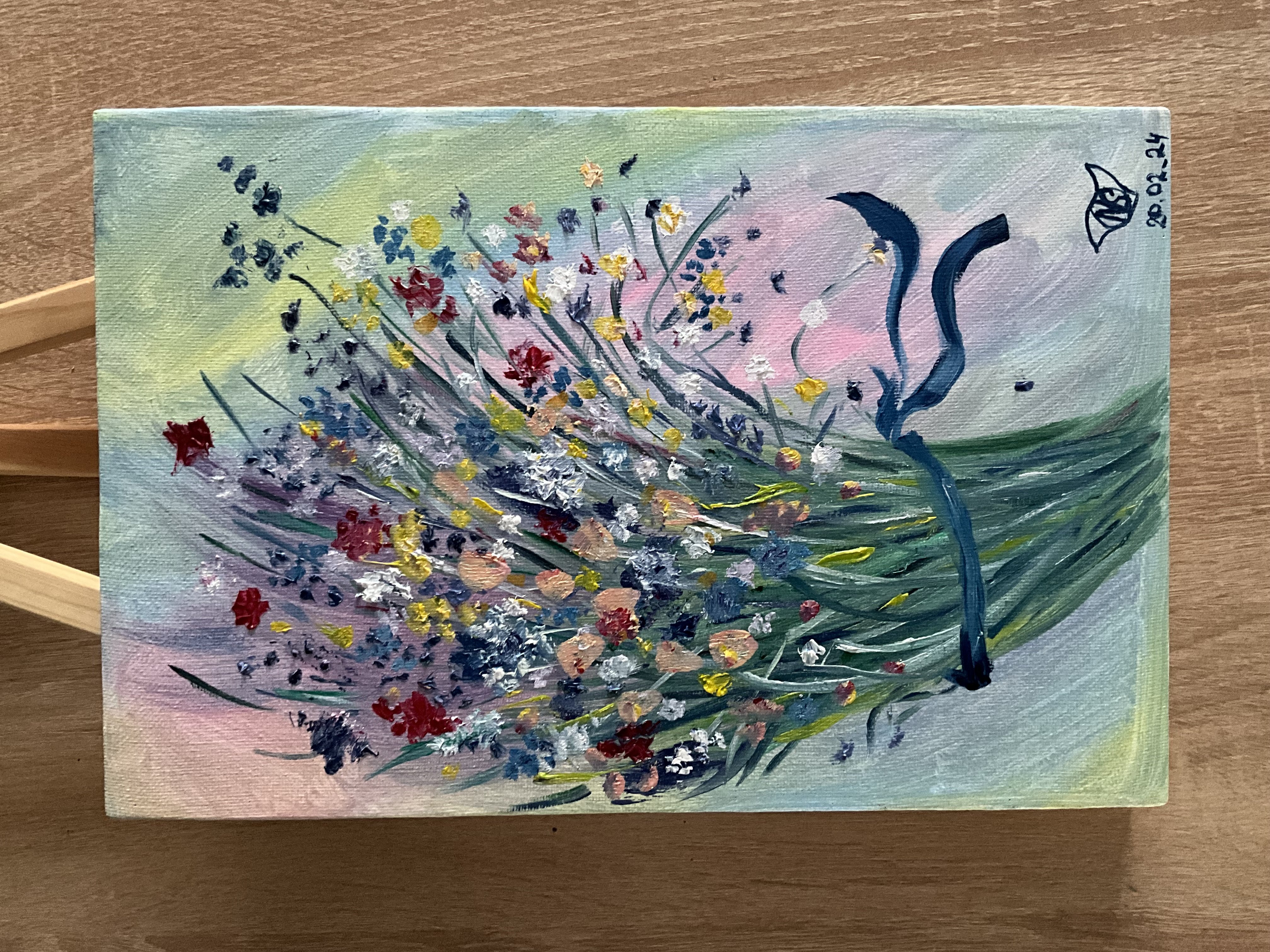 Букет с лентой